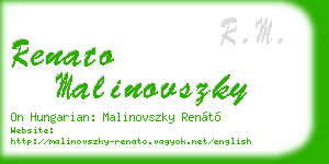renato malinovszky business card