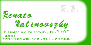 renato malinovszky business card